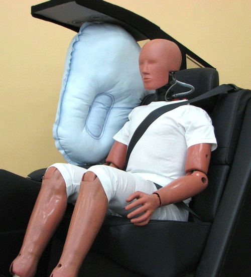 toyota deployed srs rear seat center airbag 1