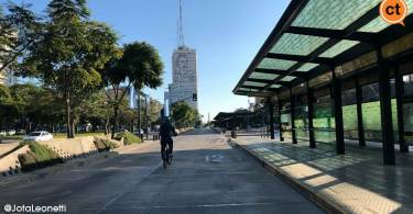 la bici fue un aliciente ante el paro general de transporte publico