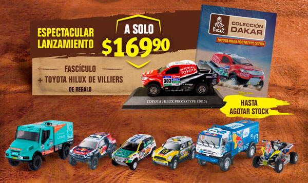 los vehiculos del dakar en miniatura