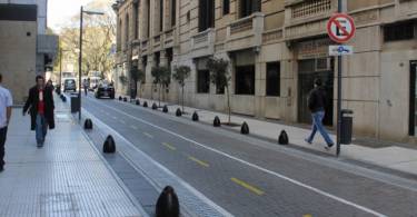 Calles peatonales del Microcentro porteño donde no se puede estacionar